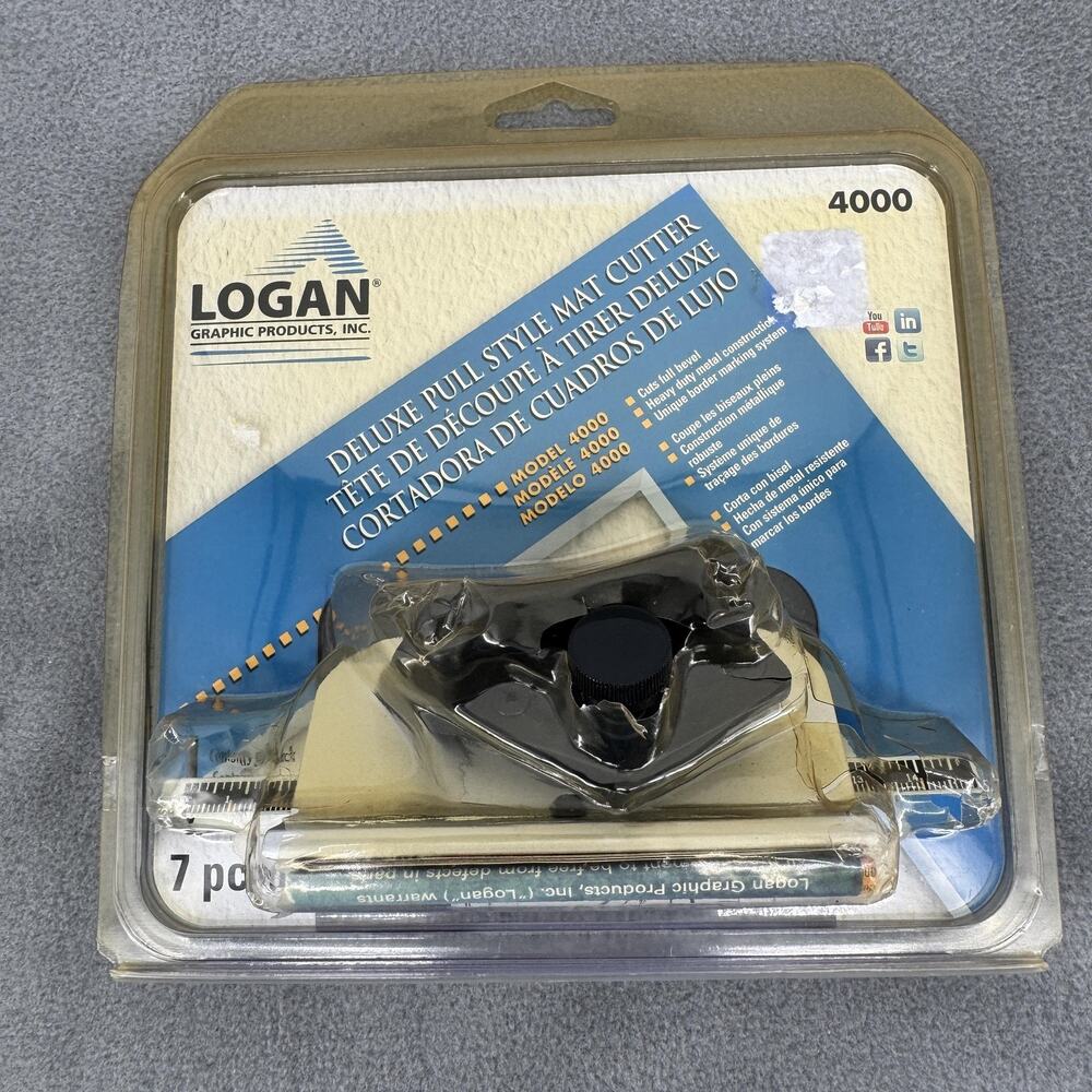 Logan 4000 Deluxe Pull Style Mat Cutter 7 Pc New Framing Cutter‎ Set USA